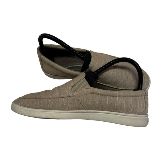 Crocs Shoes Womens 8 Citilane Low Flats 204929 Brown Fabric Slip on Round Toe - Picture 5 of 8